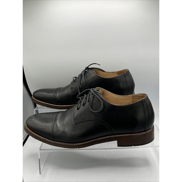 Wallin & Bros Cap Toe Black Leather Lace Up Dress Shoes Size 12M Made in Brazil main image 9